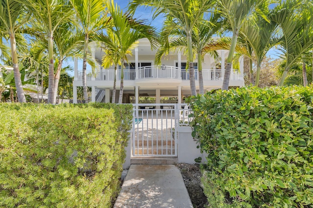 view of property with fence