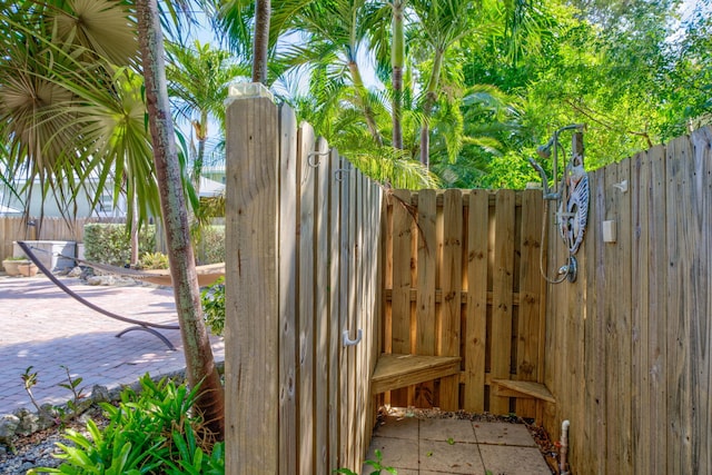 view of patio with fence
