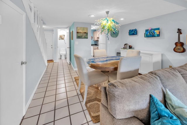 40 High Point Rd Unit C105, Tavernier, FL 33070 - dining space featuring light tile patterned flooring and recessed lighting