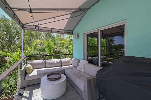 112 Gardenia St, Tavernier, FL 33070 - deck featuring an outdoor living space