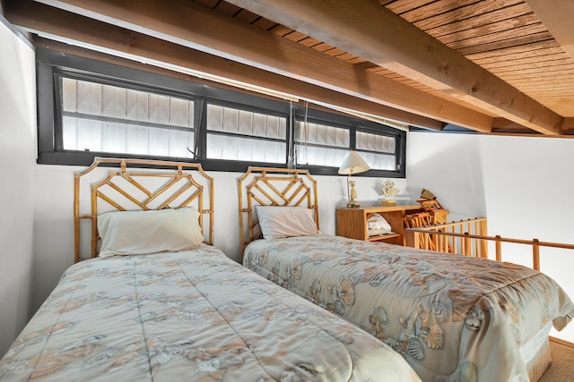 87200 Overseas Hwy Unit O9, Islamorada, FL 33036 - bedroom with a wood ceiling with exposed beams and multiple windows