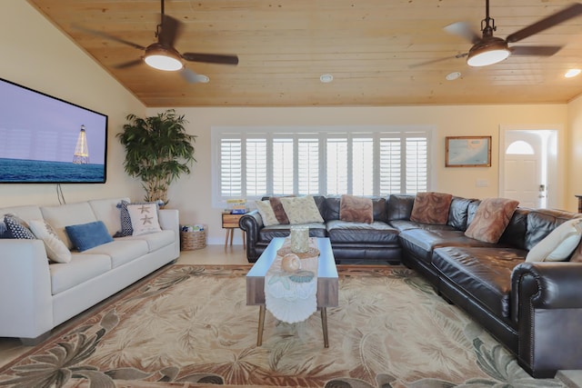 1323 Hudgins Dr, Summerland, FL 33042 - living area featuring plenty of natural light, wooden ceiling, and a ceiling fan