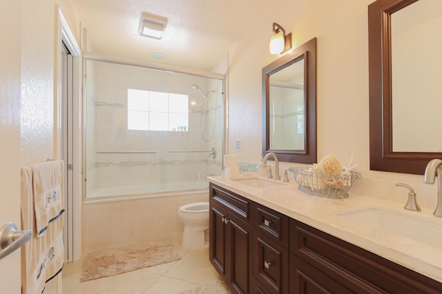 1323 Hudgins Dr, Summerland, FL 33042 - bathroom with toilet, tile patterned flooring, a sink, and  shower combination