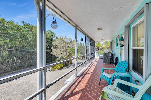 view of sunroom
