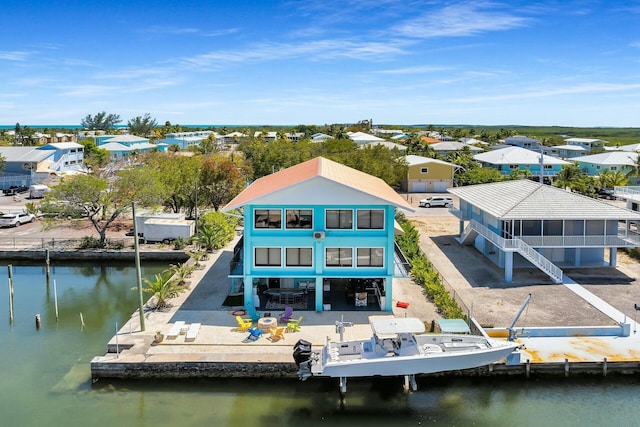 26 Corrine Pl, Key Largo, FL 33037 - aerial view featuring a water view and a residential view
