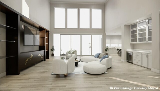 kitchen with backsplash, a kitchen breakfast bar, white cabinets, a kitchen island, and range with gas cooktop