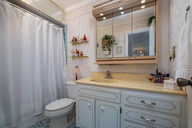 full bath featuring toilet and vanity