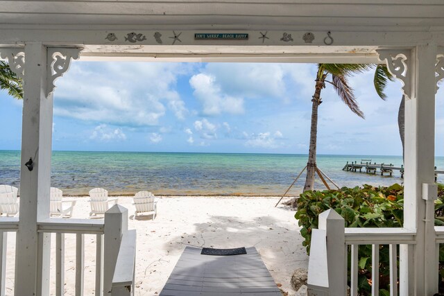 water view featuring a view of the beach