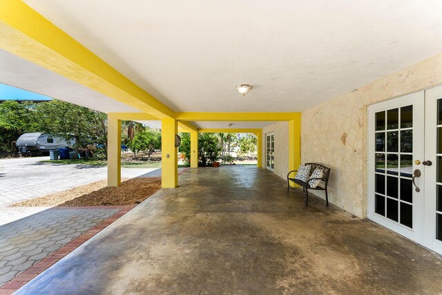 view of patio with french doors