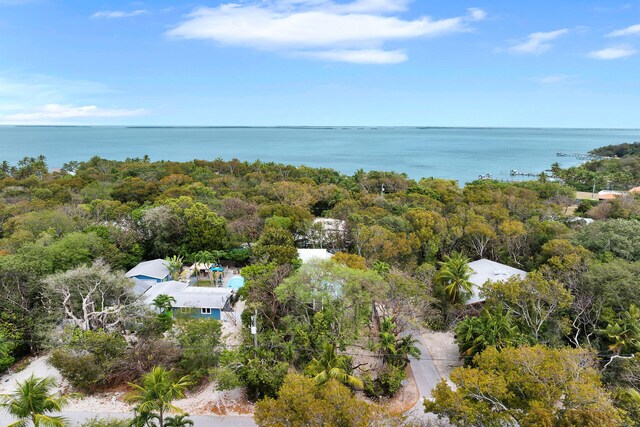 71 N Bay Harbor Dr, Key Largo, FL 33037 - view of subject property with a nearby body of water and a heavily wooded area