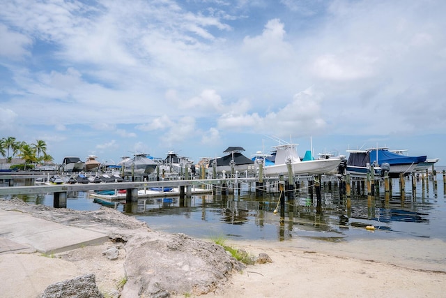 104350 Overseas Hwy Unit B205, Key Largo, FL 33037 - dock area featuring boat lift and a water view