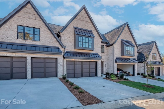 view of property featuring a garage