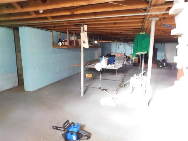 view of basement