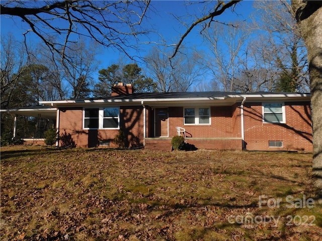 view of ranch-style home