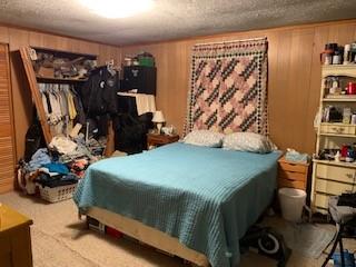 bedroom with a textured ceiling