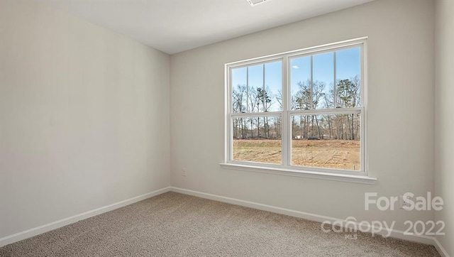 view of carpeted empty room