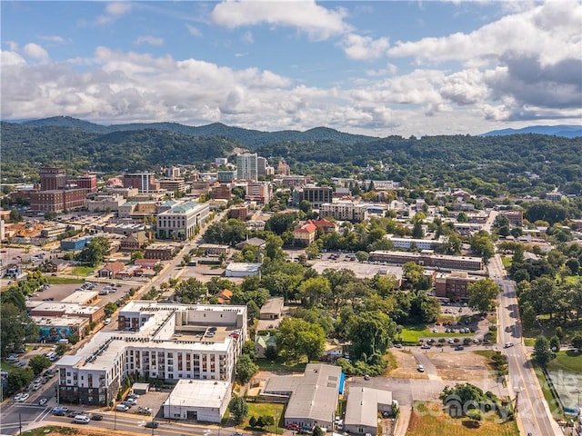 bird's eye view featuring a mountain view