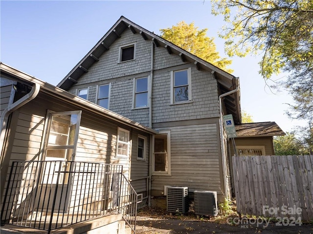 exterior space featuring central AC unit