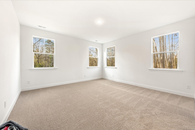 view of carpeted spare room