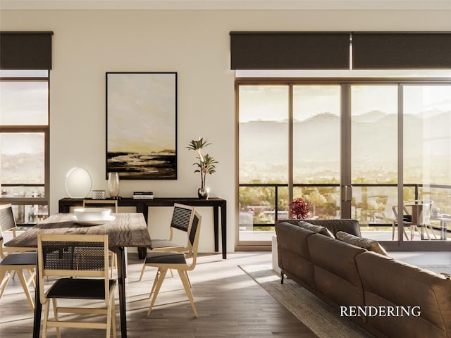 living room featuring hardwood / wood-style floors