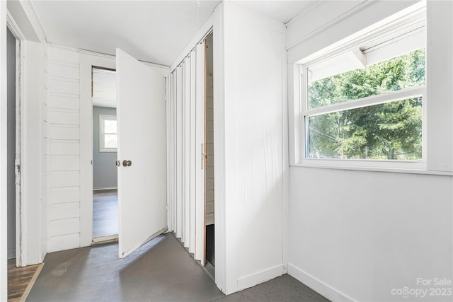 hallway featuring a wealth of natural light