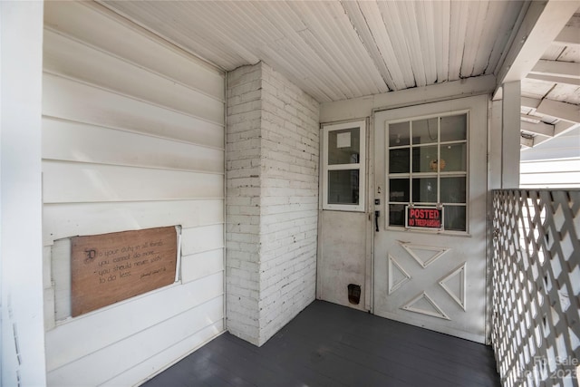 view of doorway to property