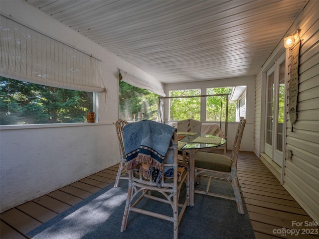 view of sunroom