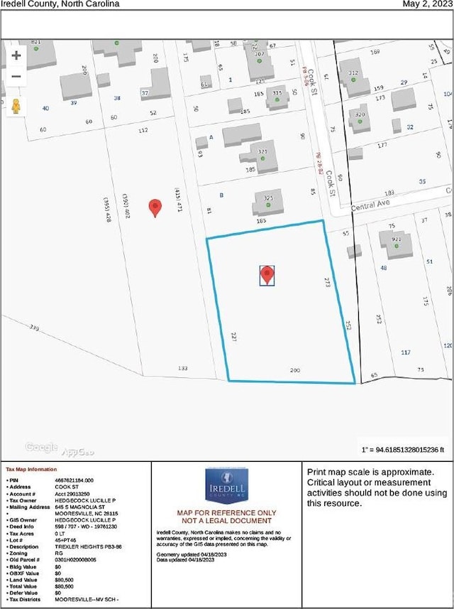 00 Cook St, Mooresville NC, 28115 land for sale