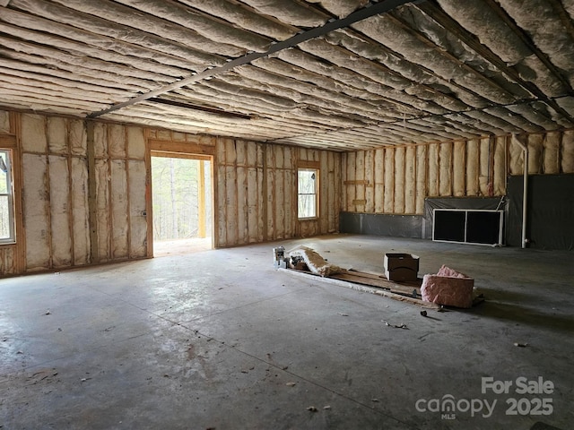 view of basement