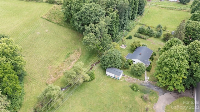 drone / aerial view featuring a rural view