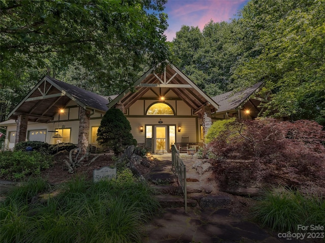 view of front of home with french doors