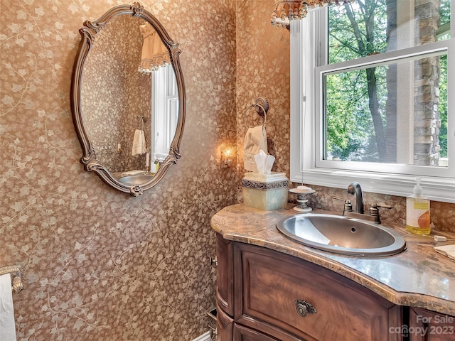 bathroom featuring vanity