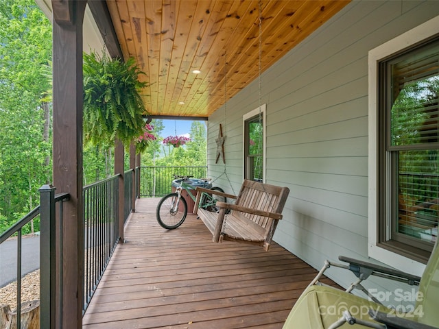 view of wooden deck