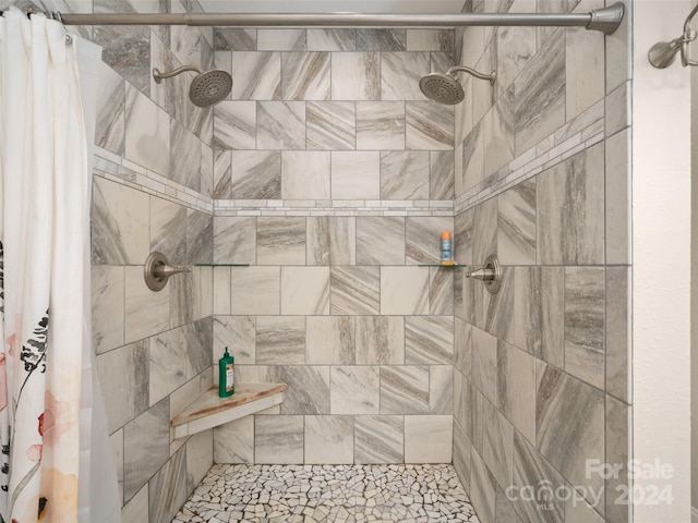 bathroom featuring walk in shower