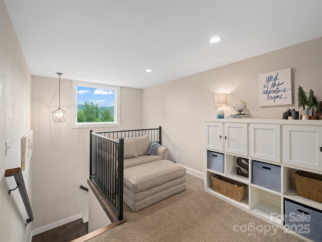 1590 S 226th Hwy, Bakersville, NC 28705 - bedroom featuring recessed lighting, dark colored carpet, and baseboards
