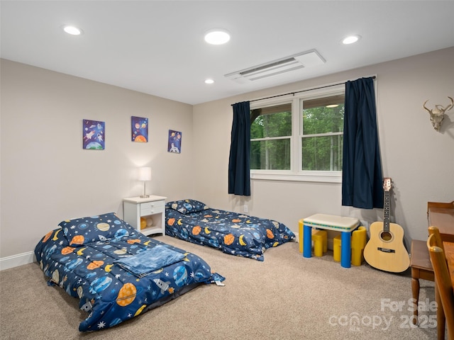 1590 S 226th Hwy, Bakersville, NC 28705 - carpeted bedroom featuring visible vents and recessed lighting