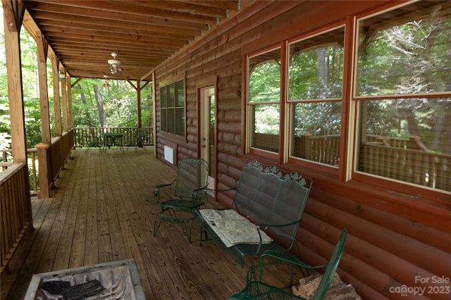 view of wooden terrace