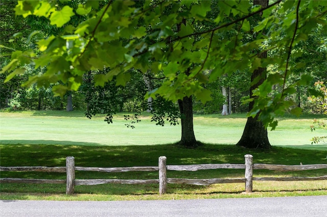 view of home's community with a yard