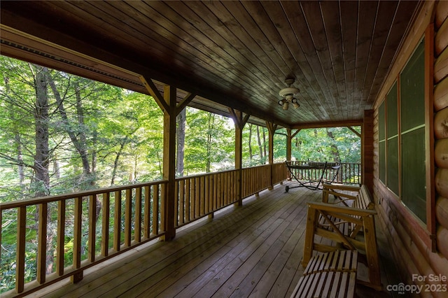 view of wooden terrace