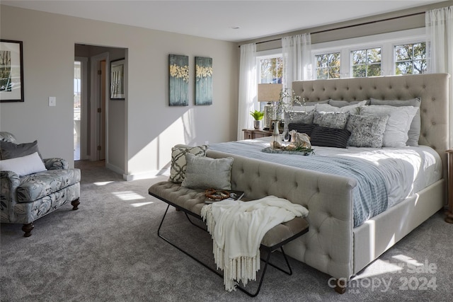 bedroom featuring carpet