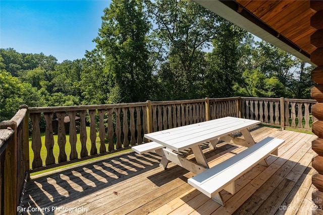 view of wooden terrace