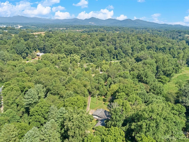 aerial view featuring a mountain view