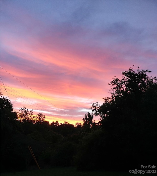 view of nature at dusk
