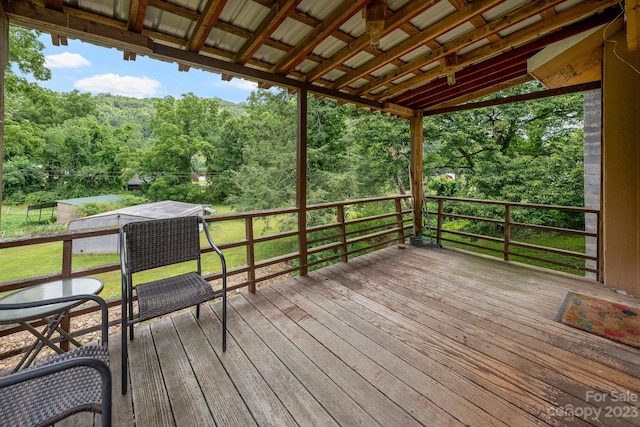 view of wooden terrace