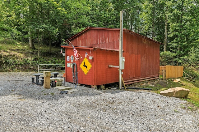 view of outbuilding