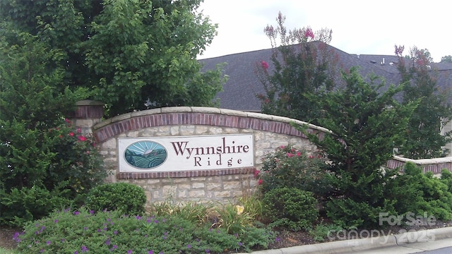 view of community sign