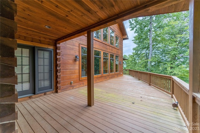 view of wooden deck