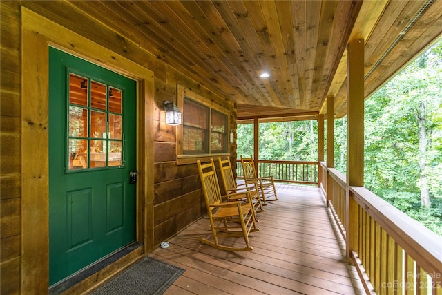 view of wooden deck