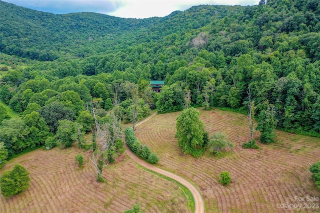 aerial view with a rural view