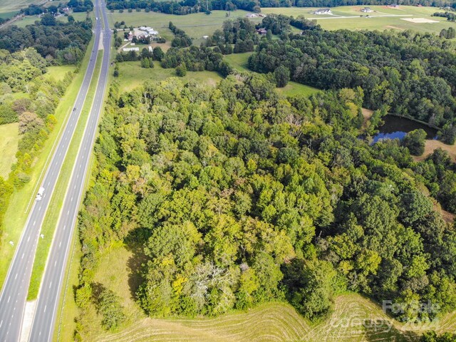 drone / aerial view with a rural view